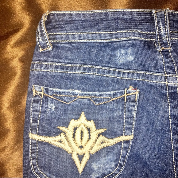 Seven Distressed Cropped Flare Denim Jeans 28 x 24 - Picture 7 of 8